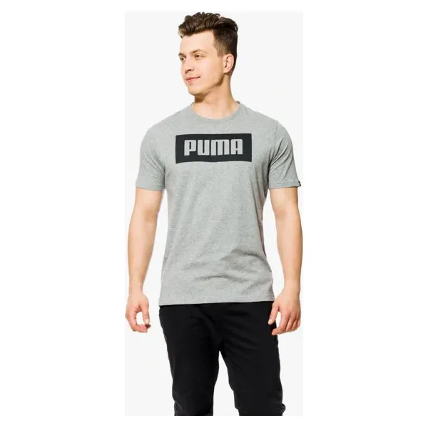 Puma Koszulka Ss Rebel Basic , szary, rozmiar XXL. Szare koszulki męskie Puma, xxl, z nadrukiem, z bawełny, z okrągłym kołnierzem, bez rękawów. W wyprzedaży za 79,99 zł.