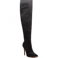 Muszkieterki KAZAR - Santa 35568-S4-00 Black. Czarne kozaki damskie Kazar, ze skóry, przed kolano, na wysokim obcasie, na zamek. W wyprzedaży za 499,00 zł.