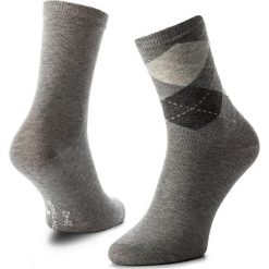 Zestaw 2 par wysokich skarpet damskich TOM TAILOR - 9879 Argyle Grey Mel 150. Szare skarpetki damskie marki Tom Tailor, bez wzorów, z elastanu. Za 29,00 zł.