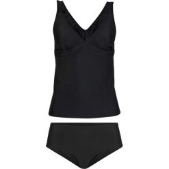 Tankini (2 części) bonprix czarny. Czarne stroje kąpielowe damskie bonprix, bez wzorów. Za 42,99 zł.