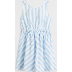Mango Kids - Sukienka dziecięca Prairie 110-164 cm. Różowe sukienki dziewczęce Mango Kids, bez wzorów, z bawełny, bez rękawów, rozkloszowane. Za 99,90 zł.
