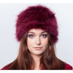 Czapka MARABUT - bordo. Szare czapki damskie Pakamera, bez wzorów, z wełny. Za 160,00 zł.