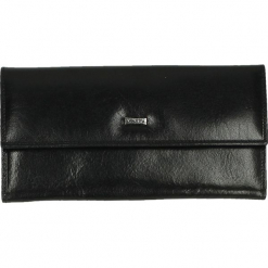 Portfel - EN-351 P NERO. Szare portfele damskie Venezia, ze skóry. Za 219,00 zł.