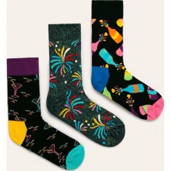 Happy Socks - Skarpety New Year's Gift Box (3-pak). Skarpetki damskie Happy Socks, bez wzorów, z elastanu. W wyprzedaży za 79,90 zł.
