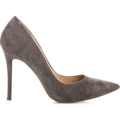 Buty ślubne damskie: Czółenka na szpilce zamszowe