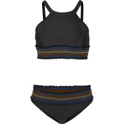 Bikini z biustonoszem bustier (2 części) bonprix czarny. Czarne stroje kąpielowe damskie bonprix, w paski. Za 89,99 zł.