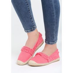 Fuksjowe Espadryle Energy. Szare espadryle damskie Born2be, bez wzorów, ze skóry, bez obcasa, na płaskiej podeszwie. Za 49,99 zł.