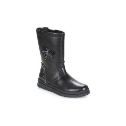 Kozaki Dziecko Geox J GILLYJAW GIRL. Czarne kozaki dziewczęce Geox, bez wzorów, bez obcasa. Za 279,30 zł.