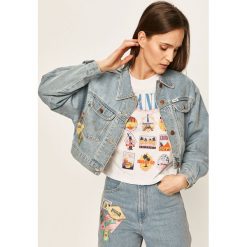 Wrangler - Kurtka jeansowa. Niebieskie kurtki damskie Wrangler, s, bez wzorów, z bawełny, krótkie. W wyprzedaży za 279,90 zł.