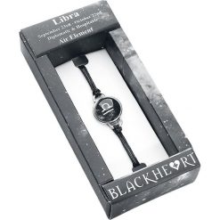 Blackheart Sternzeichen Waage Bransoletka czarny. Czarne bransoletki damskie marki Blackheart, z syntetyku. Za 42,90 zł.