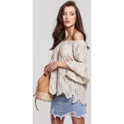 Beżowa Bluzka Tides. Brązowe bluzki damskie other, s, bez wzorów, bez kołnierzyka, bez rękawów. Za 44,99 zł.