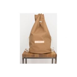 TOWNY OWL BROWN - BAWEŁNIANA SAKWA/PLECAK/WOREK. Brązowe plecaki damskie marki NOSKA, z bawełny. Za 150,00 zł.