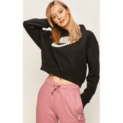 Nike Sportswear - Bluza. Czarne bluzy damskie Nike Sportswear, s, z aplikacjami, z bawełny, bez rękawów, z kapturem. Za 279,90 zł.