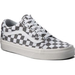 Tenisówki VANS - Old Skool VN0A38G1U53 (Checkerboard) Pewter/Marshmallow. Szare półbuty damskie Vans, bez wzorów, ze skóry, bez obcasa, na płaskiej podeszwie, bez zapięcia. W wyprzedaży za 239,00 zł.