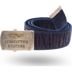 PASEK Aeronautica Militare. Niebieskie paski męskie Aeronautica Militare, w paski, z tkaniny. Za 299,00 zł.