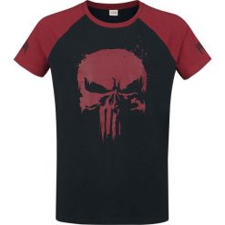 The Punisher Skull - Logo T-Shirt czarny/czerwony. Czerwone t-shirty męskie marki The Punisher, l, z nadrukiem, z okrągłym kołnierzem. Za 99,90 zł.