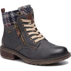 Trapery GO SOFT - 9717-14811B-25R Blue. Niebieskie trapery damskie GO SOFT, ze skóry ekologicznej, klasyczne, bez obcasa, bez zapięcia. Za 199,99 zł.