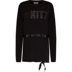 Bluza SPORTALM RESEDA. Czarne bluzy damskie Sportalm, z nadrukiem, z satyny. W wyprzedaży za 913,00 zł.