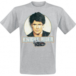 Knight Rider Michael Knight Head T-Shirt odcienie szarego. Szare t-shirty męskie Knight Rider, l. Za 74,90 zł.