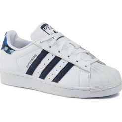 Buty adidas - Superstar J EE7501 Ftwwht/Conavy/Ftwwht. Białe buty sportowe damskie Adidas, z materiału. Za 279,00 zł.