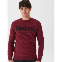 Bluza z napisem - Bordowy. Czerwone bluzy męskie House, s, z napisami, bez kołnierzyka, bez rękawów, bez kaptura. Za 59,99 zł.