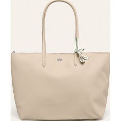Lacoste - Torebka. Białe torby damskie na zakupy Lacoste, w paski, z poliesteru, na ramię, duże, bez dodatków. W wyprzedaży za 269,90 zł.