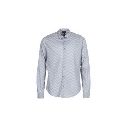 Koszule z długim rękawem Emporio Armani GEWA. Szare koszule męskie Emporio Armani, m, bez wzorów, bez kołnierzyka, z długim rękawem. Za 475,30 zł.