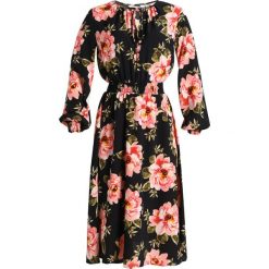 Sukienki: Dorothy Perkins Petite LARGE FLORAL MIDI DRESS Sukienka letnia black