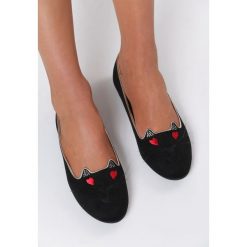 Czarne Balerinki Dear Vogue. Czarne baleriny damskie Renee, bez wzorów, bez obcasa. Za 39,99 zł.