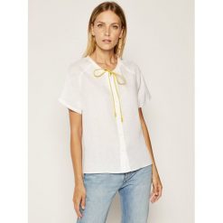 Bluzka MAX&Co. Diffuso 61115520. Białe bluzki damskie MAX&Co., bez wzorów, ze lnu, bez kołnierzyka, bez rękawów. Za 549,00 zł.