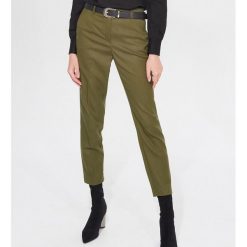 Spodnie cygaretki z wiskozą - Khaki. Brązowe spodnie damskie Mohito, z wiskozy. W wyprzedaży za 59,99 zł.