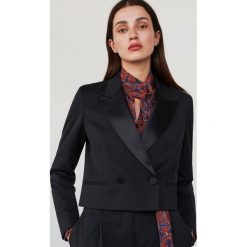 Marynarka garniturowa z wełną - Czarny. Czarne marynarki damskie Reserved, bez wzorów, z wełny. Za 399,99 zł.