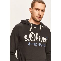 S. Oliver - Bluza. Niebieskie bluzy męskie S.Oliver, s, z nadrukiem, z bawełny, z kapturem, bez rękawów, z kapturem. W wyprzedaży za 129,90 zł.