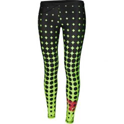 Spodnie dresowe damskie: Feeljoy Spodnie damskie Dots Lime Long W czarno-żółto-czerwone r. M