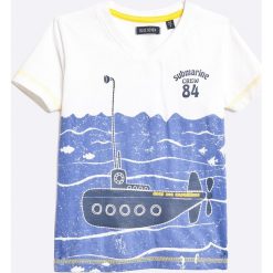 Blue Seven - Top dziecięcy 92-128 cm. Niebieskie topy damskie Blue Seven, z nadrukiem, z bawełny, z krótkim rękawem. W wyprzedaży za 29,90 zł.