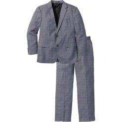 Garnitur (2 części) bonprix szaro-czarny wzorzysty. Czarne marynarki męskie bonprix, m, bez wzorów, klasyczne. Za 109,99 zł.