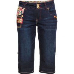 Szorty dżinsowe bonprix ciemnoniebieski denim. Niebieskie jeansy damskie bonprix, bez wzorów, z jeansu. Za 44,99 zł.