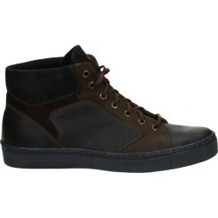 Botki męskie - 11M1235 BL-BR. Czarne botki męskie Venezia, z nubiku. Za 259,00 zł.