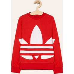 Adidas Originals - Bluza dziecięca 128-164 cm. Czerwone bluzy dziewczęce adidas Originals, z aplikacjami, z elastanu, bez rękawów, bez kaptura. Za 169,90 zł.