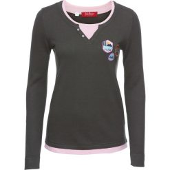 Spódnica z paskiem bonprix oliwkowy. Zielone spódniczki damskie bonprix, bez wzorów. Za 109,99 zł.