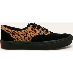 Vans - Tenisówki. Czarne trampki i tenisówki damskie Vans, bez wzorów, ze skóry, na sznurówki. W wyprzedaży za 299,90 zł.
