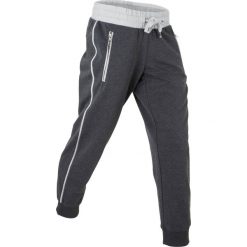Spodnie sportowe, dł. 7/8 bonprix szaro-matowy srebrny melanż. Szare spodnie sportowe damskie bonprix, melanż. Za 37,99 zł.