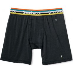 SMARTWOOL bokserki męskie M Merino 150 Pattern Boxer Brief Charcoal XL. Szare slipy męskie termoaktywne Smartwool, s, bez wzorów, z wełny. Za 169,00 zł.