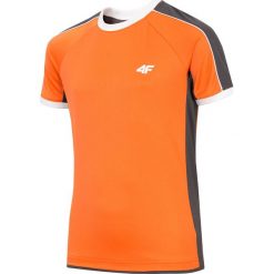 Koszulka sportowa chłopięca (116-152) JTSMF002 - pomarańcz. Czerwone t-shirty chłopięce marki 4F JUNIOR, bez wzorów, z dzianiny, bez rękawów. Za 59,99 zł.