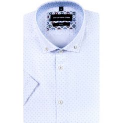 Koszula SANDRO KKBS000057. Niebieskie koszule męskie Giacomo Conti, na lato, m, bez wzorów, z bawełny, eleganckie, button down, z krótkim rękawem. Za 169,00 zł.