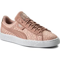 Sneakersy PUMA - Basket Satin Ep 365915 01 Peach Beige/Puma White. Różowe półbuty damskie Puma, bez wzorów, ze skóry, bez obcasa, na płaskiej podeszwie, bez zapięcia. W wyprzedaży za 249,99 zł.