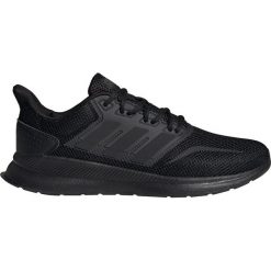 Buty adidas Runfalcon M Czarne. Czarne buty sportowe męskie Adidas, na wiosnę, z materiału, bez zapięcia, do biegania. Za 179,99 zł.