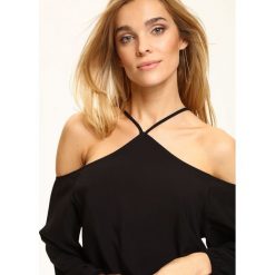 Bluzki asymetryczne: BLUZKA DAMSKA CZARNA TYPU COLD SHOULDER