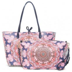 Desigual Torebka Damska Wielokolorowa Afro Capri. Różowe torebki klasyczne damskie marki Desigual. W wyprzedaży za 292,00 zł.