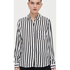 Koszula w paski - Biały. Białe koszule damskie Cropp, s, w paski, bez kołnierzyka, bez rękawów. Za 49,99 zł.